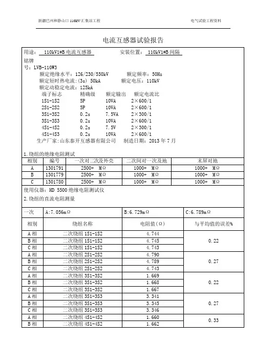 110kV电流互感器
