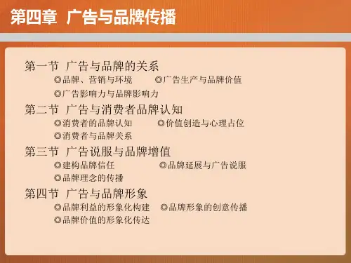 第四章  广告与品牌传播  广告学概论PPT课件