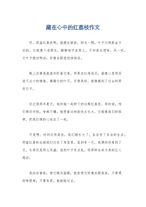 藏在心中的红荔枝作文
