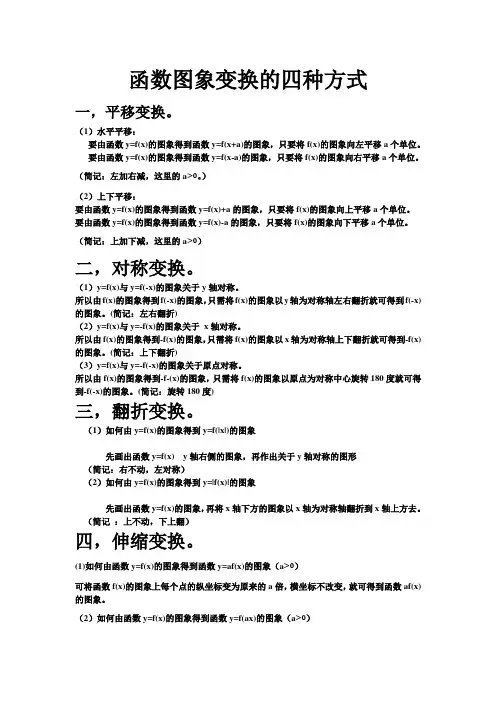 函数图象变换的四种方式