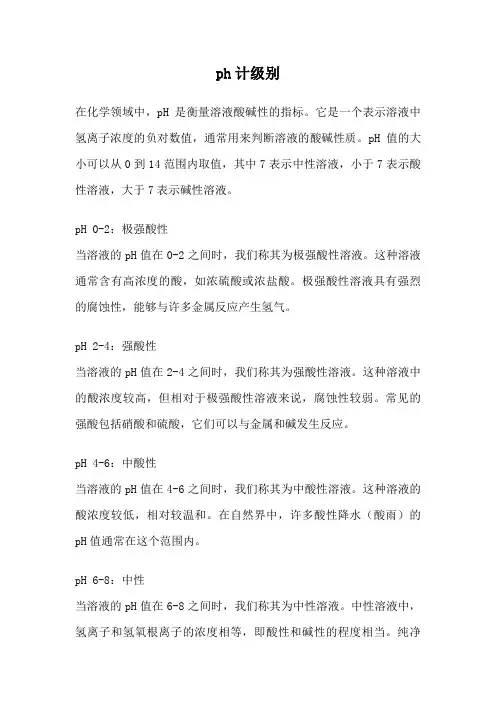 ph计级别