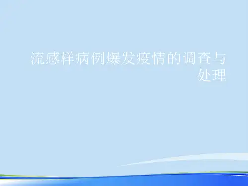 2021流感样病例暴发疫情的调查与处理.完整资料PPT