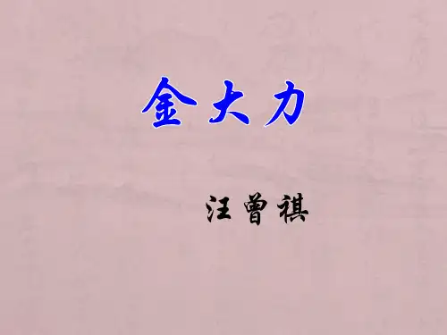 《金大力》中职语文27张PPT