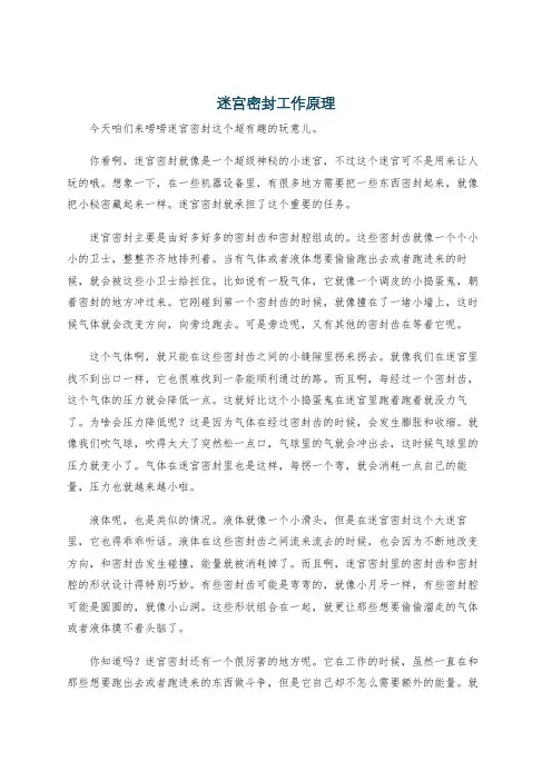 迷宫密封工作原理