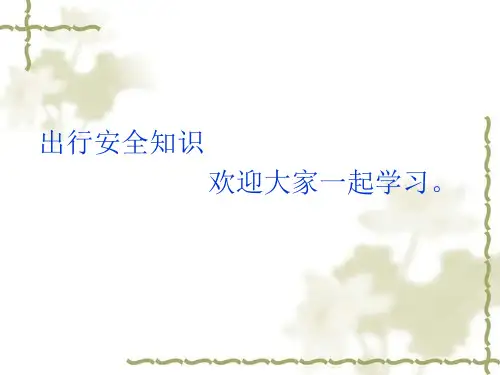 安全出行PPT课件
