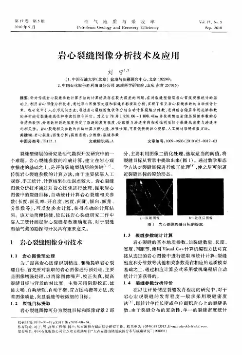 岩心裂缝图像分析技术及应用