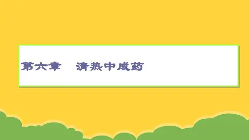 清热中成药讲义(共199张PPT)