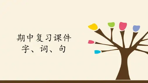 部编版七年级上册 语文 课件 期中复习课件：专题 字 词 句 (共59张PPT)