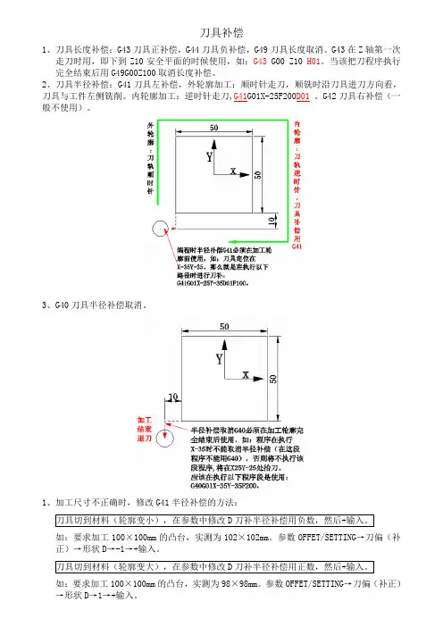 加工中心刀具补偿