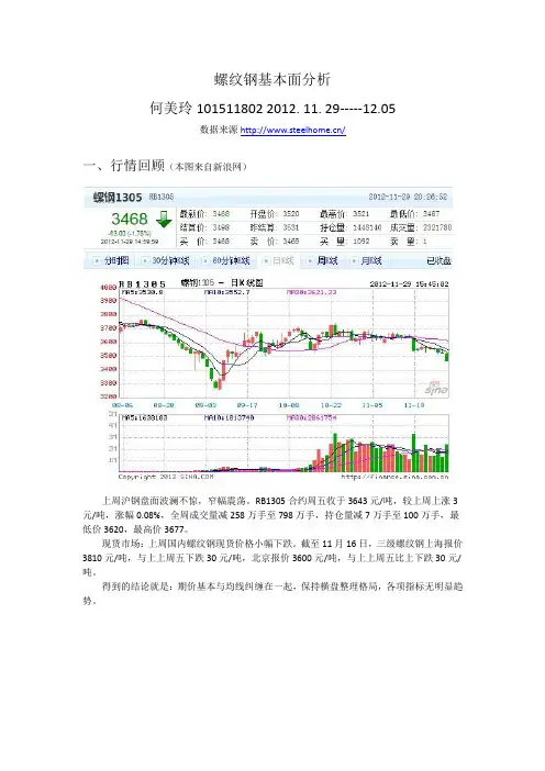 螺纹钢期货基本面分析