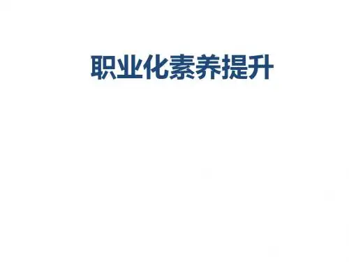 职业化素养提升