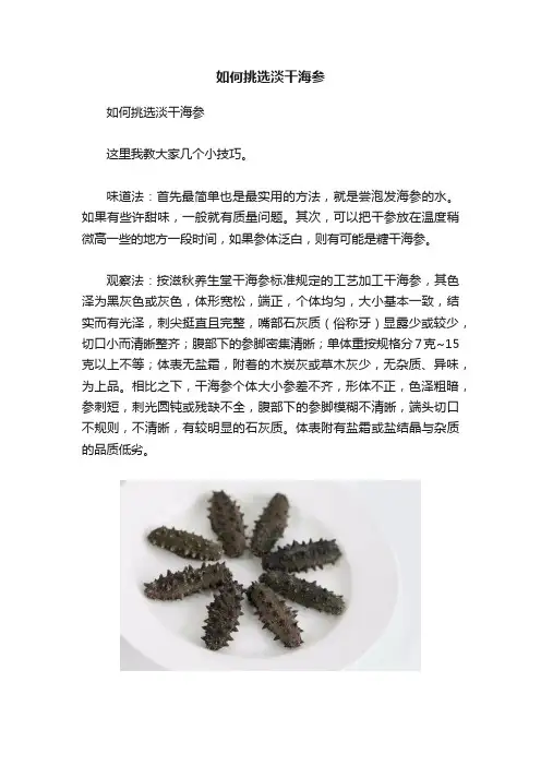 如何挑选淡干海参