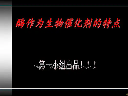 酶作为生物催化剂的特点