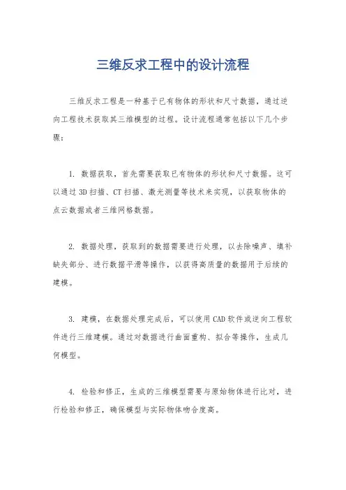 三维反求工程中的设计流程