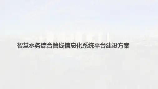 智慧水务综合管线信息化系统平台建设方案