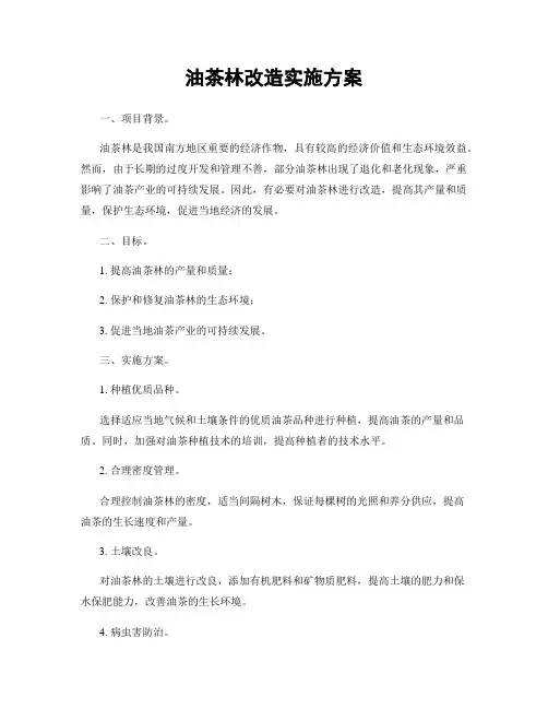 油茶林改造实施方案