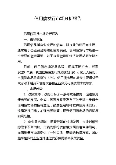 信用债发行市场分析报告