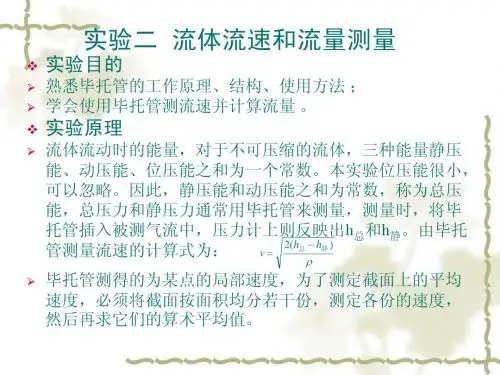 流体流速和流量测量