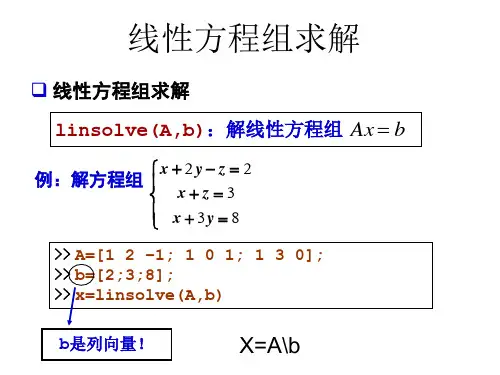 第八章matlab解方程