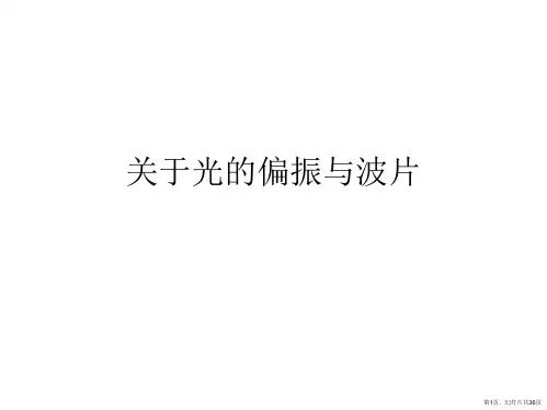 光的偏振与波片