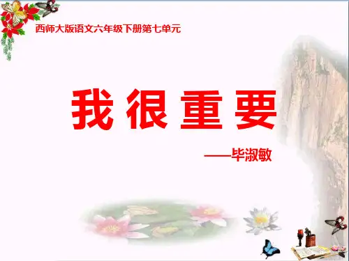 我很重要_PPT优秀课件