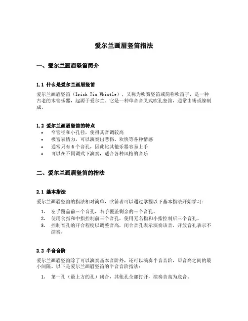 爱尔兰画眉竖笛指法