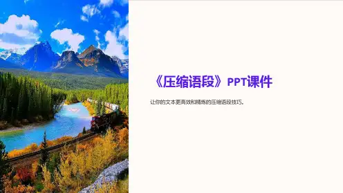 《压缩语段》课件