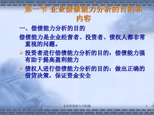 企业偿债能力分析5课件