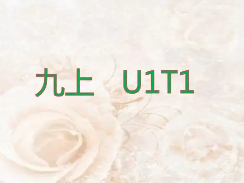 仁爱版英语九年级复习课件：九年级 Unit 1 Topic 1
