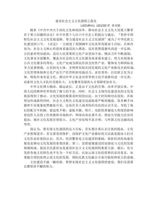 建设社会主义文化强国之我见_jsn