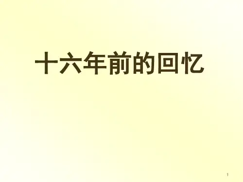 (精选)十六年前的回忆(知识点)