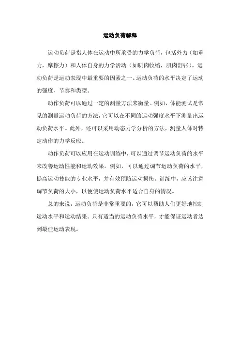 运动负荷解释