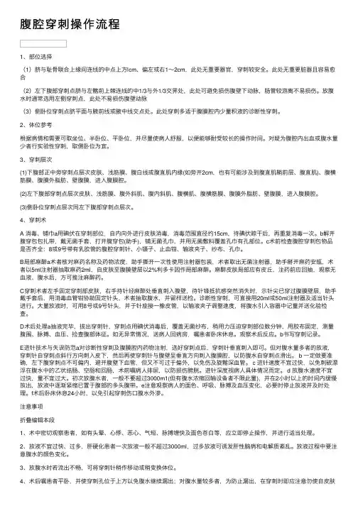 腹腔穿刺操作流程