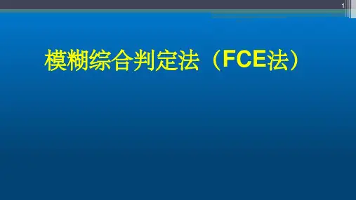 模糊综合评价法(终版)ppt课件