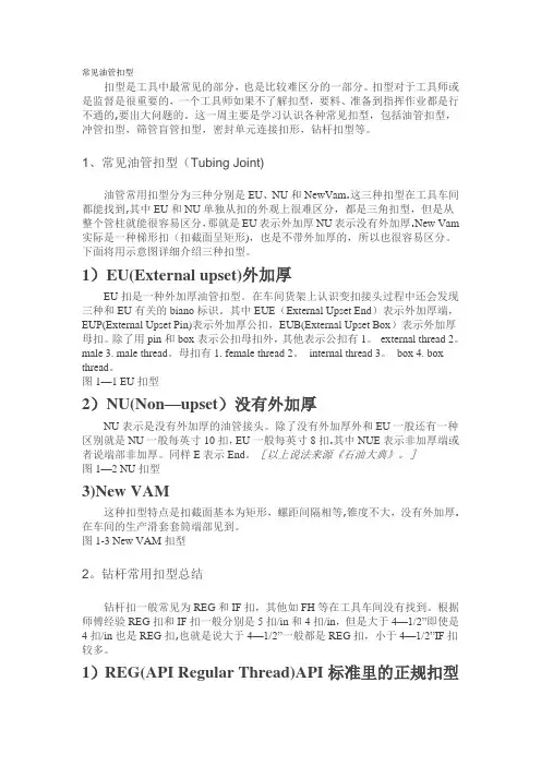 常见油管扣型