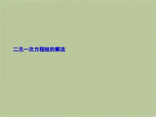 二元一次方程组的解法(共6张PPT)