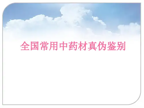 中药真伪鉴别