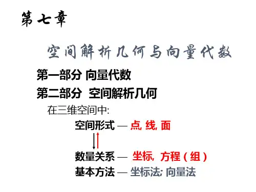 空间解析几何