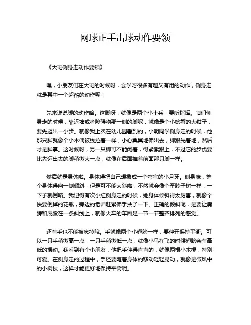 网球正手击球动作要领