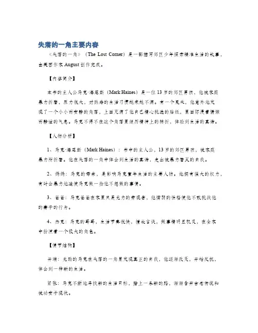 失落的一角主要内容