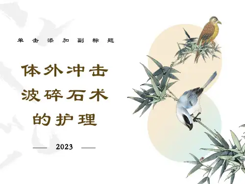 体外冲击波碎石术的护理