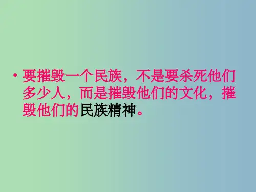 九年级政治全册 2.5.2 弘扬和培育民族精神 新人教版