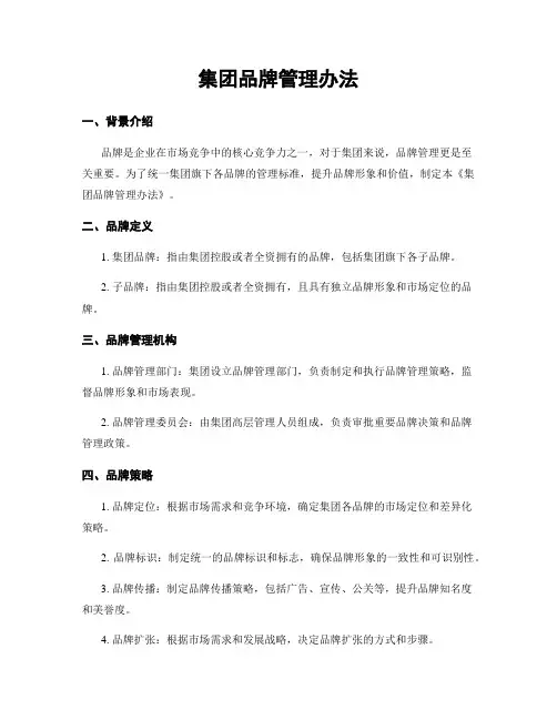 集团品牌管理办法
