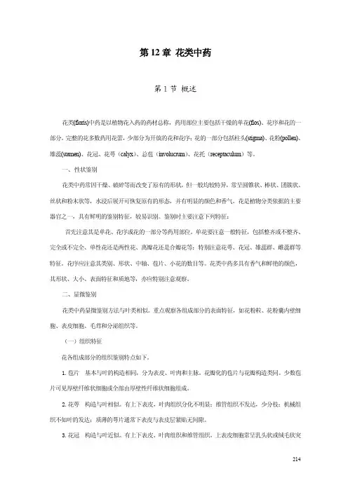 花类中药——精选推荐