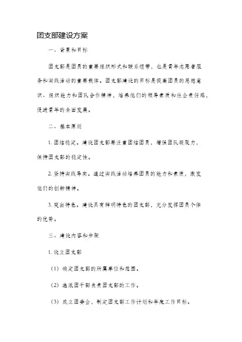 团支部建设方案