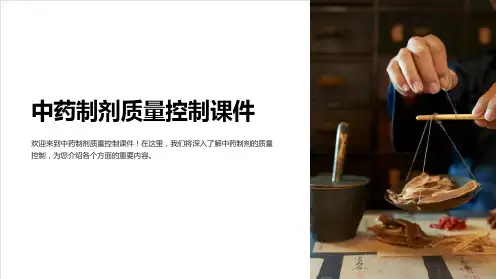 中药制剂质量控制课件