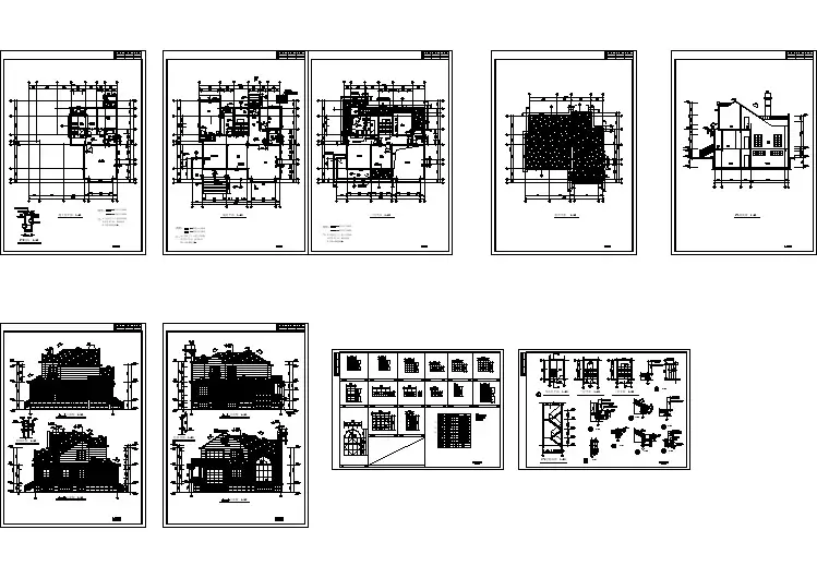 某地二层砖混自建别墅建筑施工方案图