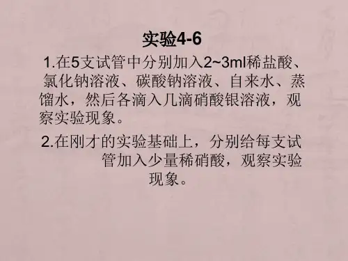 氯离子的检验