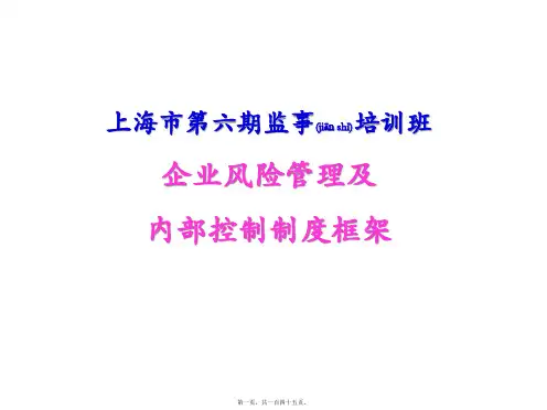 (ppt版)企业风险管理及内部控制制度框架(ppt 4页)