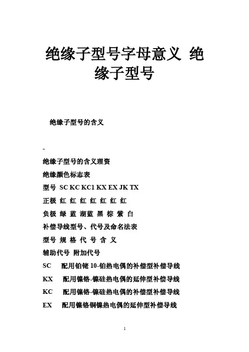 绝缘子型号字母意义绝缘子型号